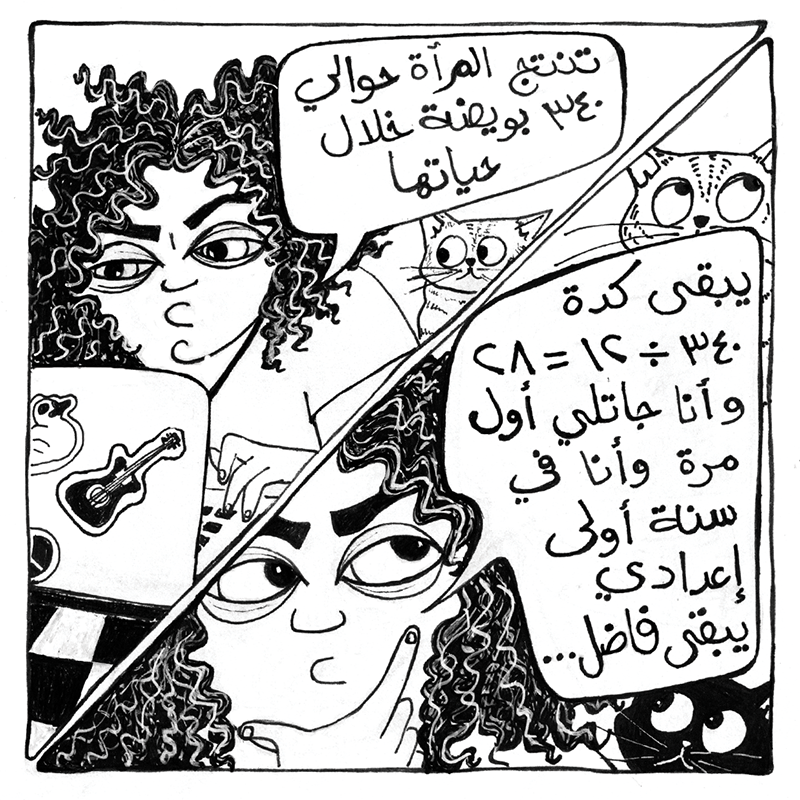 كوميكس عن الدورة الشهرية "بعد الأربعين"